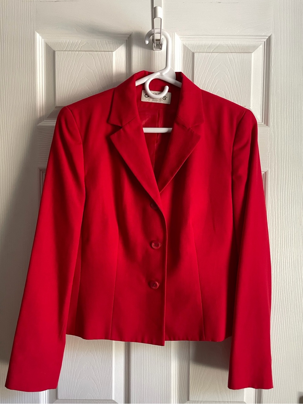 Orvis Vibrant Red Crop Blazer, Size 8